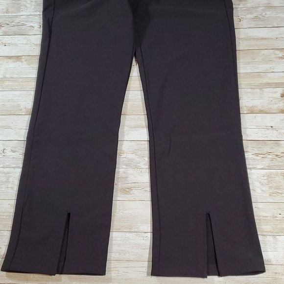 Athleta Wander Slim Crop Split Hem Black‎ Pants High Rise 405534 Women's Size 4 - Picture 4 of 10